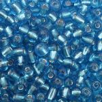 Бисер Astra&Craft 6/0 (4.1 мм), 150 г (10х15 г), цв. 23В голубой/прозр.серебрист.центр