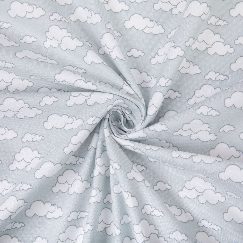 Ткань для пэчворка Peppy Молочные сны фланель, рулон 112 см / 5 метров, МС-21 серый, Peppy