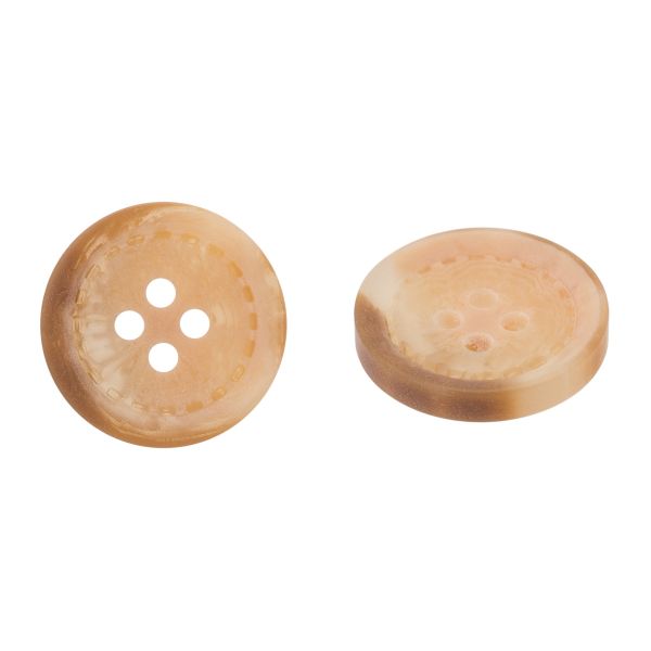 Пуговица 4 прокола 28L=18 мм, матовый, пластик, col.D оранжевый, CB_Р9-38, 36 шт