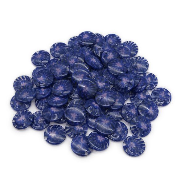 Пуговицы на ножке 34L (C220 васильковый), 72 шт