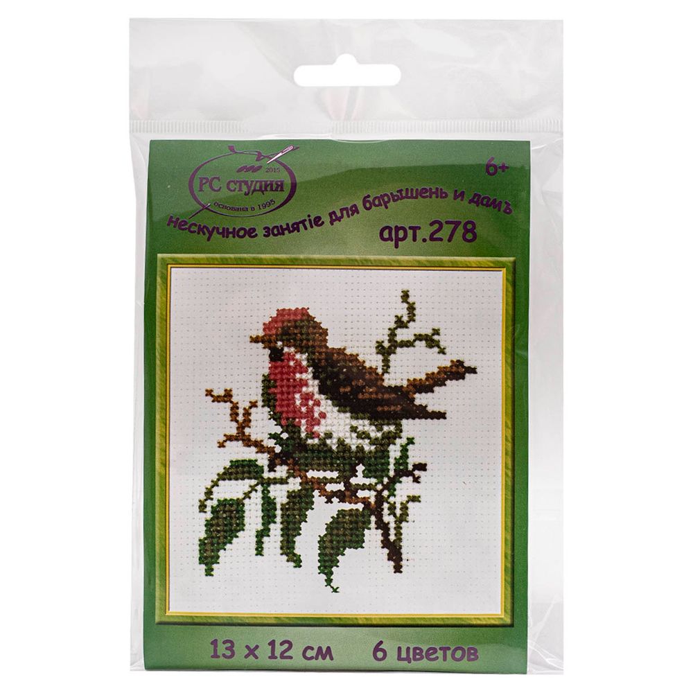 Набор для вышивания нитками РС Студия, Чечетка 13х12 см