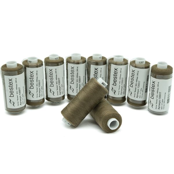Нитки швейные бытовые Bestex 40/2, 365 м (400 ярд) / 10 кат., 177 песочно-серый