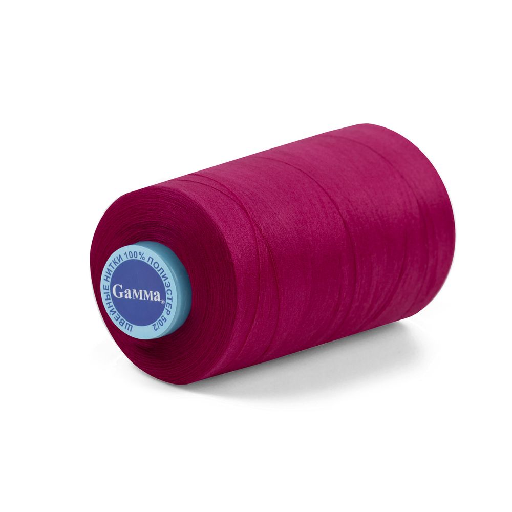 Нитки универсальные Gamma 50/2, 4570 м (5000 ярд) / 1 кат., 168 малиновый
