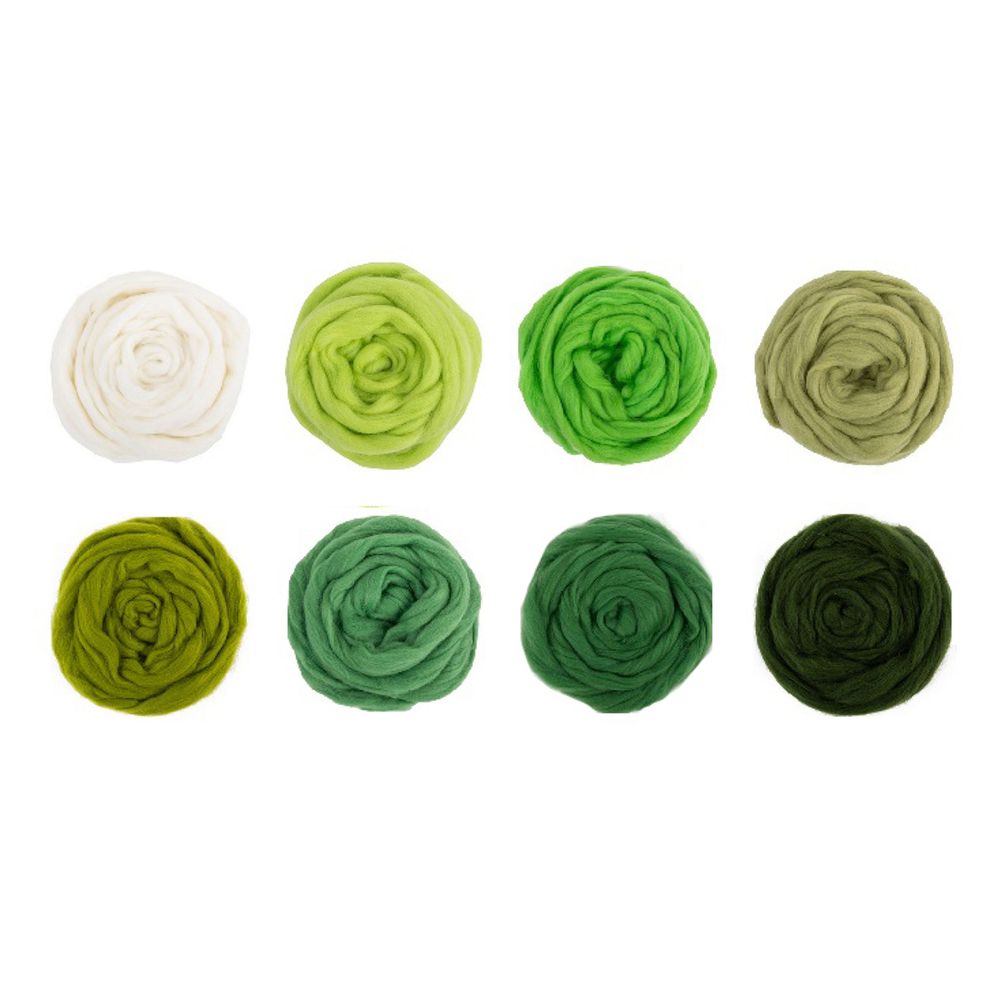 Шерсть для валяния (набор) 8х10 г, ассорти № 6, AFW-080, Gamma AFW-080