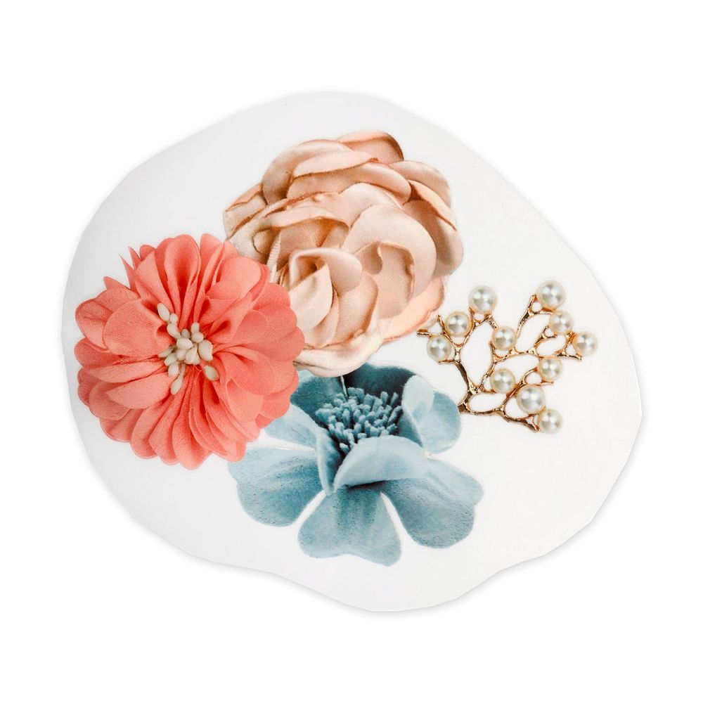 Термотрансфер M №01, 1 шт, M-019 цветы 11.2х13.5 см, Gamma "M" №01