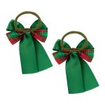 Набор резинок для волос, 10 шт, №01 зелёный (клетка), Cherry Mary DR07060