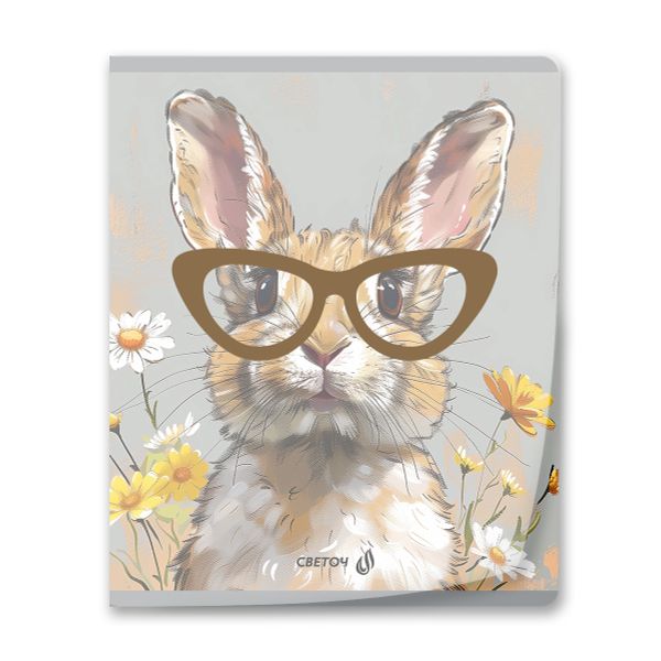 Тетрадь общая пластиковой обложкой 180 мкр. с трафарет.печатью, цвет.запечат.титул лист A5+ 96 л. на скобе 65 г/м², белизна 100 %, 5 шт, клетка, 01105 Наблюдаю за тобой, Светоч Т62