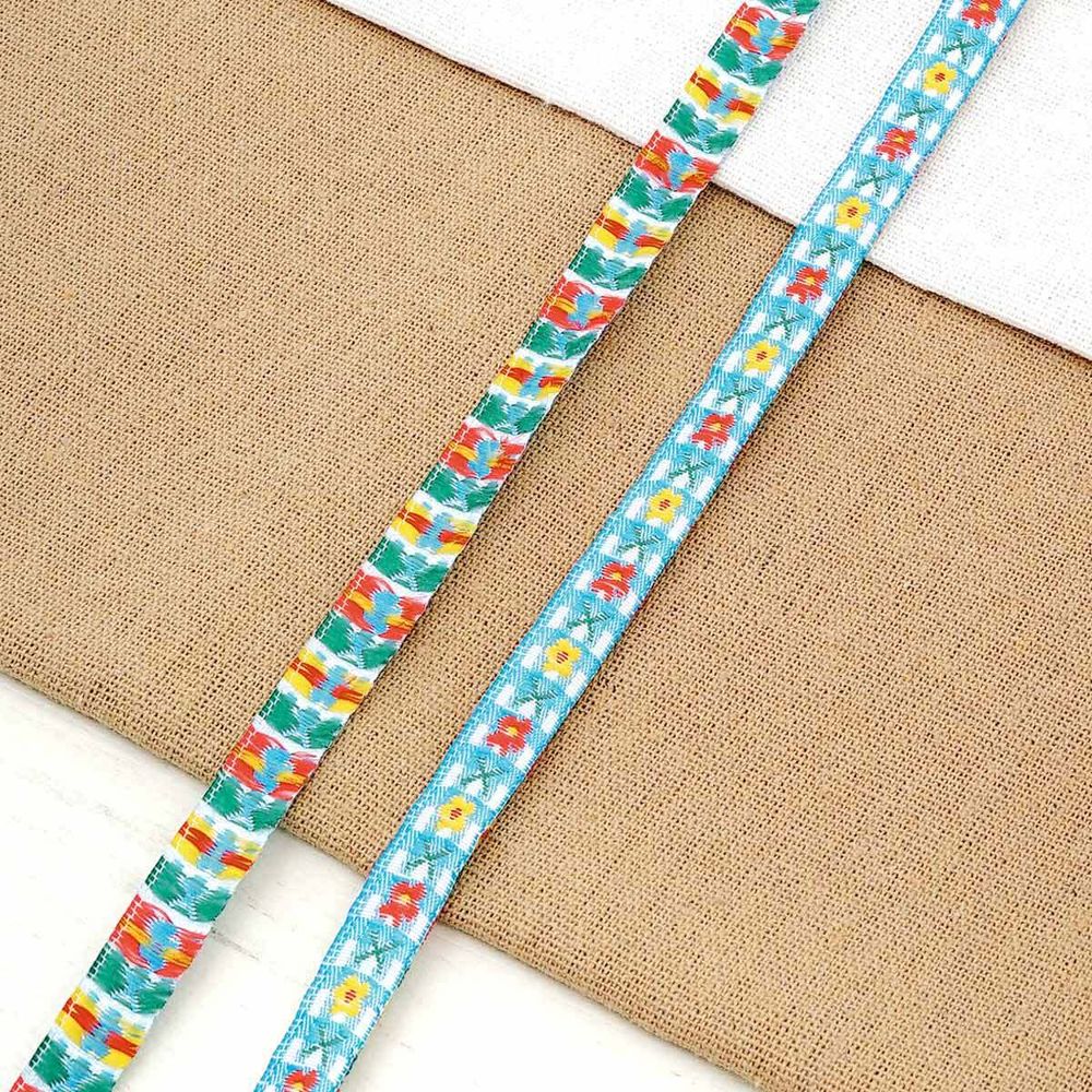 Лента (тесьма) жаккардовая 10.0 мм / 20.12 метра, голубой, 1171