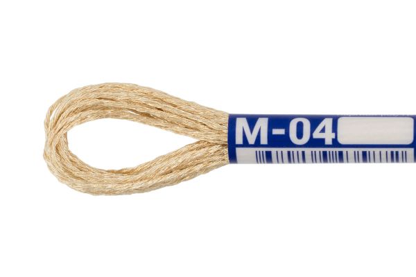 Мулине Gamma металлик, цв.М-04 св.золотой, 12 мотков по 8 метров