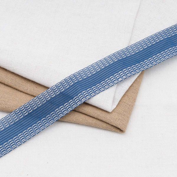 Лента термоклеевая для подшива брюк и штор 25 мм / 100 метров, синий, 0525з.393