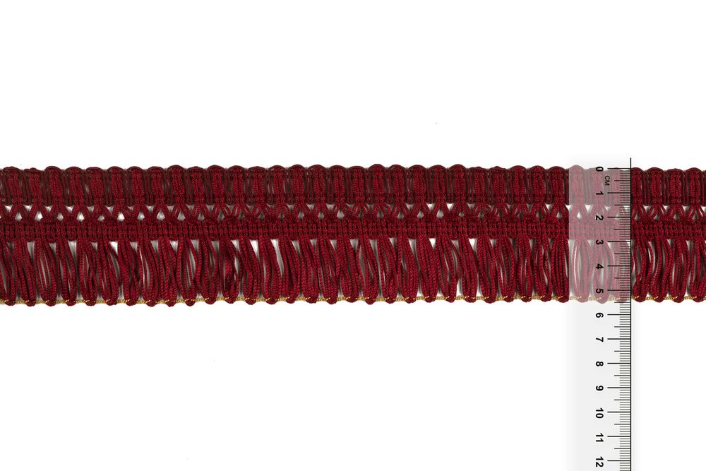 Бахрома отделочная 55.0 мм / 25 метров, 274 бордовый, Gamma 6