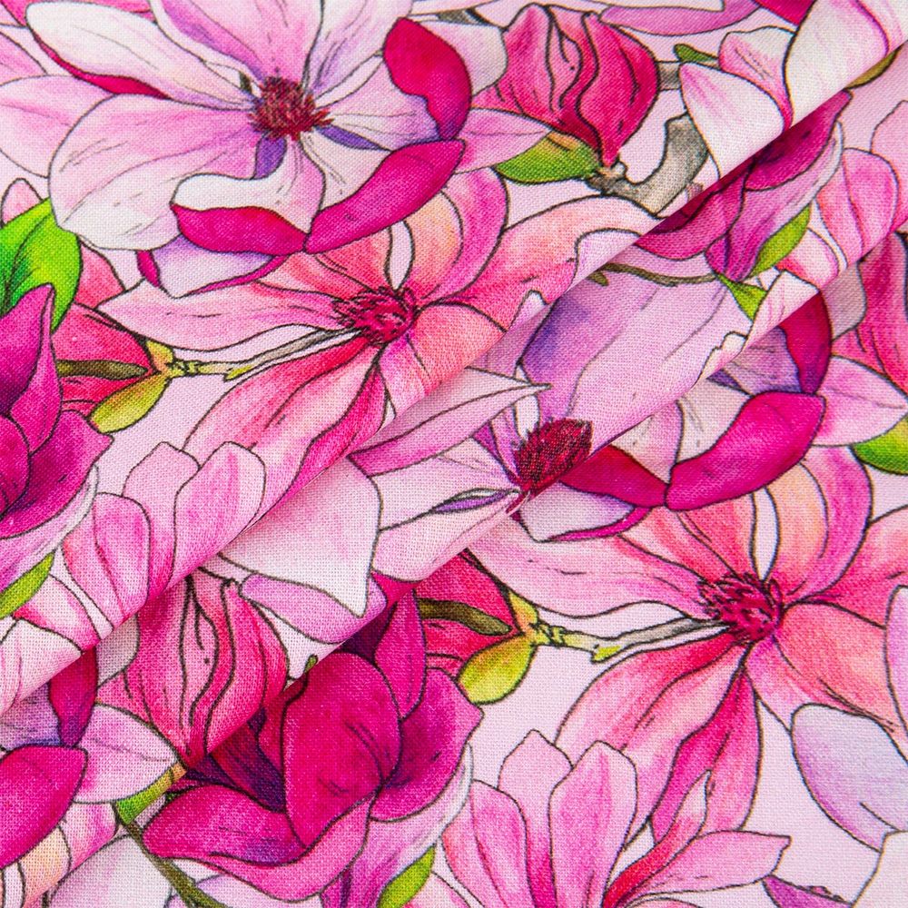 Ткань для пэчворка Peppy Прекрасные магнолии 50х55 см, 140±5 г/м², ПМ-22