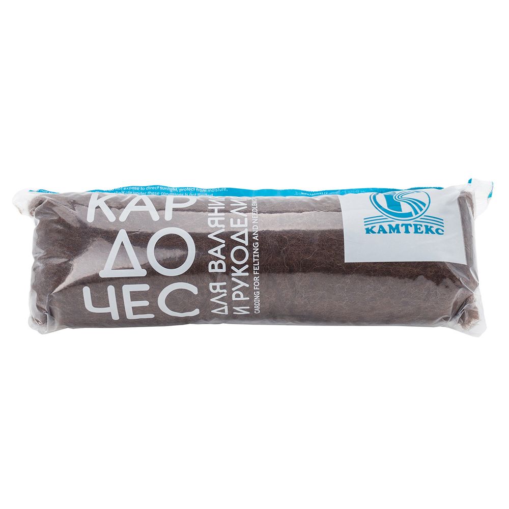 Шерсть для валяния Кардочес Верблюд 100 г. 063 шоколад, Камтекс