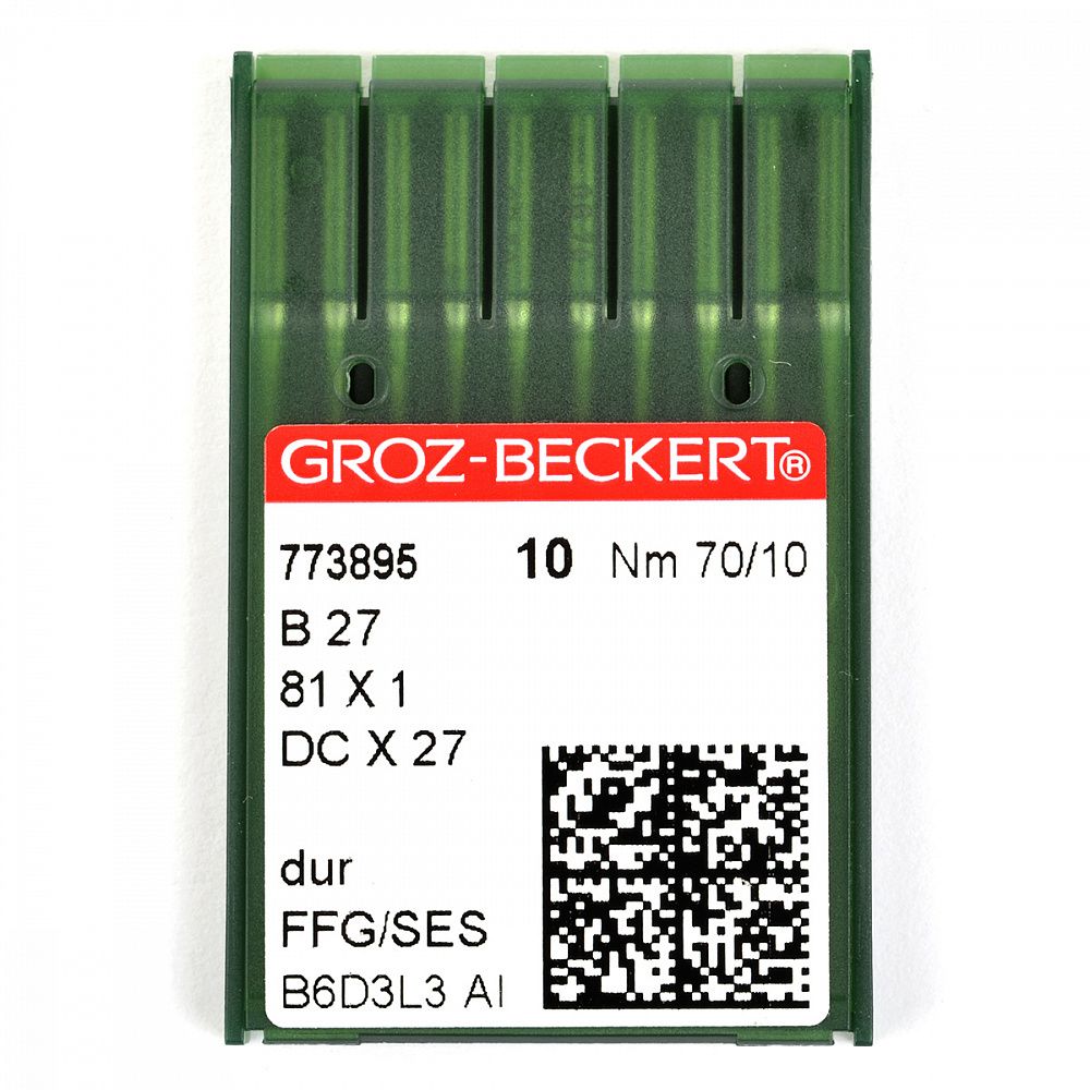 Иглы для промышленных швейных машин Groz-Beckert, B27/81x1/DCx27/DCx1 FFG №70 уп.10 игл /TOS/