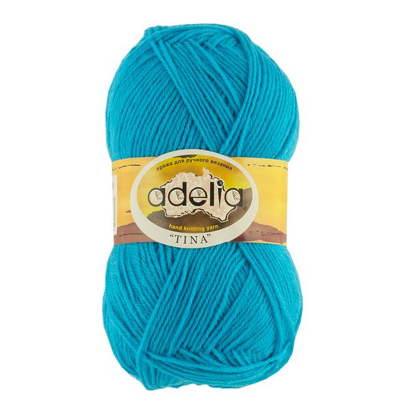 Пряжа Adelia Tina / уп.5 мот. по 100г, 308м, 139 яр.голубой