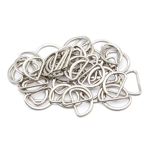 Полукольцо литое металл внутр. 33 мм (внешн. 41х28 мм), 50 шт, цв.никель, 819B-036