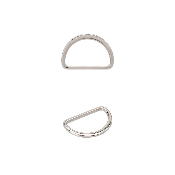 Полукольцо литое металл плоское 15мм, никель, ГНУ14467, 20 шт