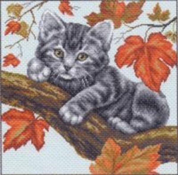 Набор для вышивания нитками Матренин Посад, Котёнок 41х41 см