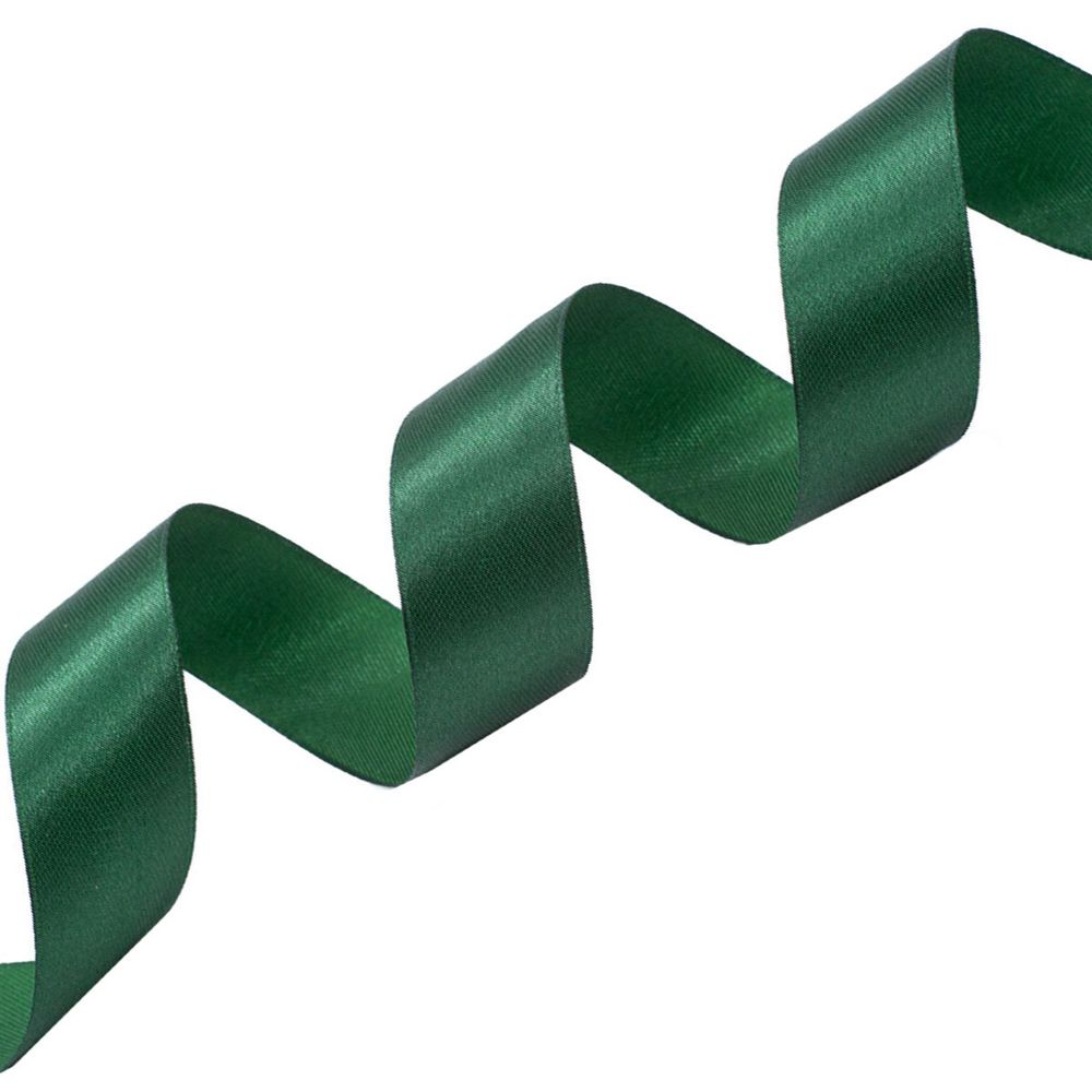 Лента атласная 1-сторонняя 25.0 мм / 22.86±1 метров, 126 т.зеленый, Globus