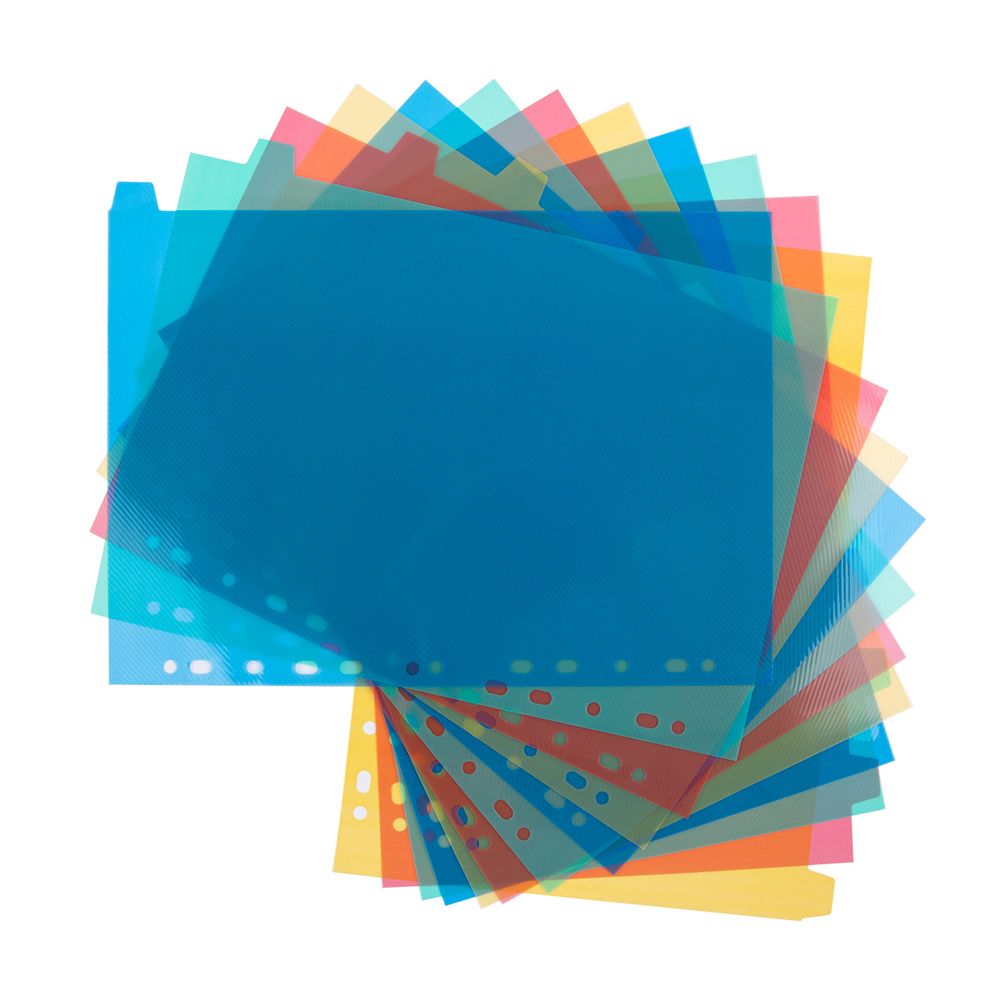 Разделитель листов пластиковый A4 12 шт, EC270040206 песок, ассорти, Expert Complete EC270040206