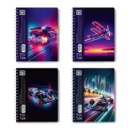 Тетрадь-перевертыш ученическая общая, A5 96 л. на гребне 65 г/м², белизна 100 %, 4 шт, клетка, 01212 МИКС - Свобода движения, Светоч Т119