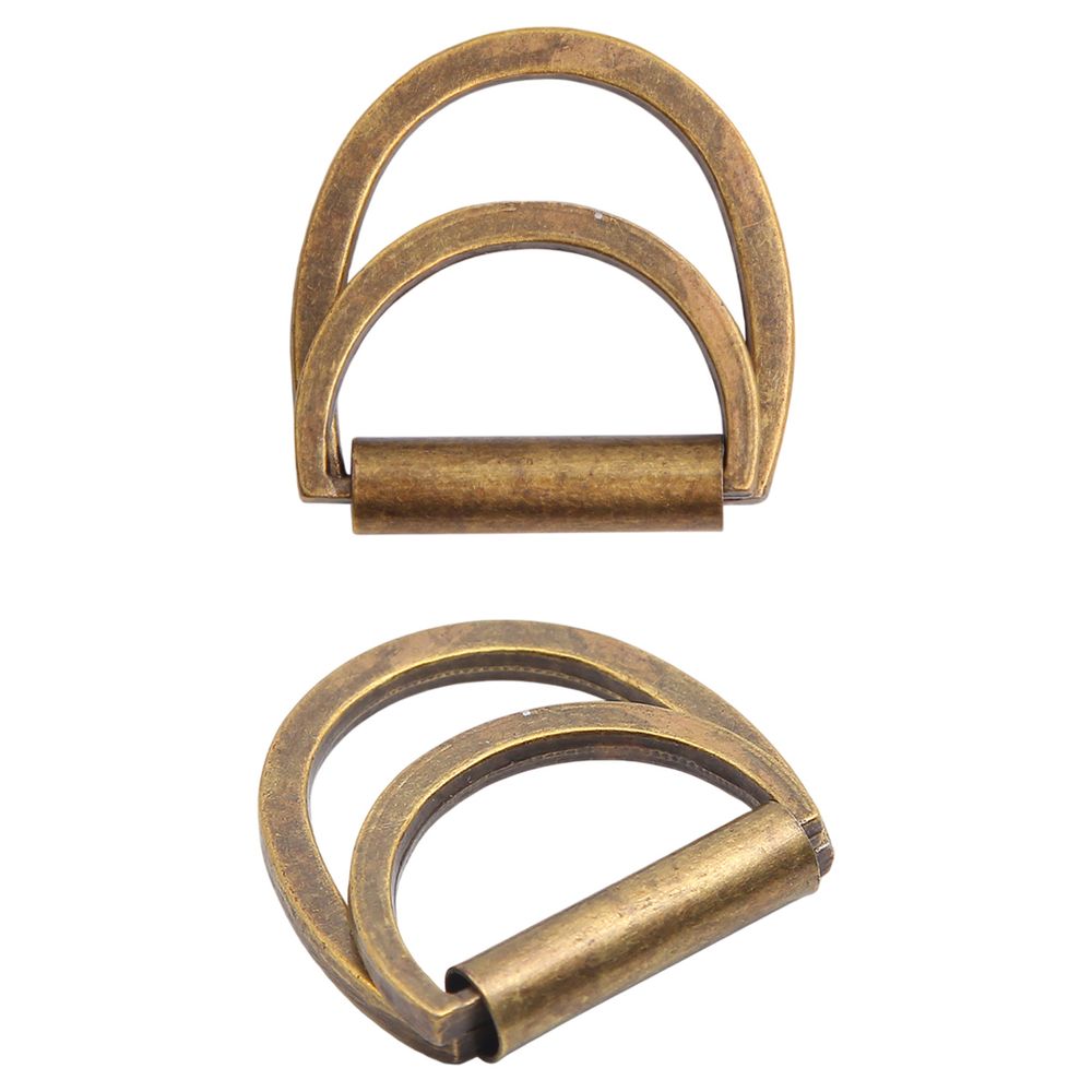 Полукольцо двойное металл внутр. 20 мм (внешн. 26х25 мм), 2 шт, бронза, MT-1852