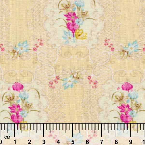 Ткань для пэчворка Peppy Весенний этюд, отрез 50х55 см, 146 г/м², ВЭ-07 желтый, Peppy