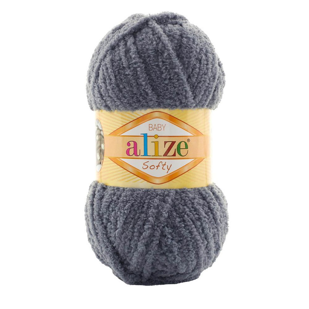 Пряжа Alize (Ализе) Softy / уп.5 мот. по 50 г, 115м, 87 серый