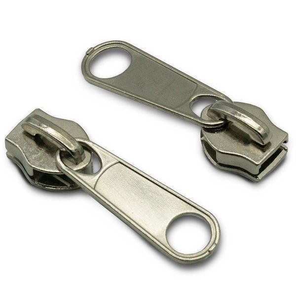 Слайдер (замок) для молнии спираль Т10 (10 мм), никель, 0295-0000, 20 шт