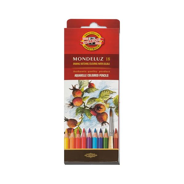 Карандаш акварельный KOH-I-NOOR в наборе 18 цв, цветные в коробке 3717018001KSRU