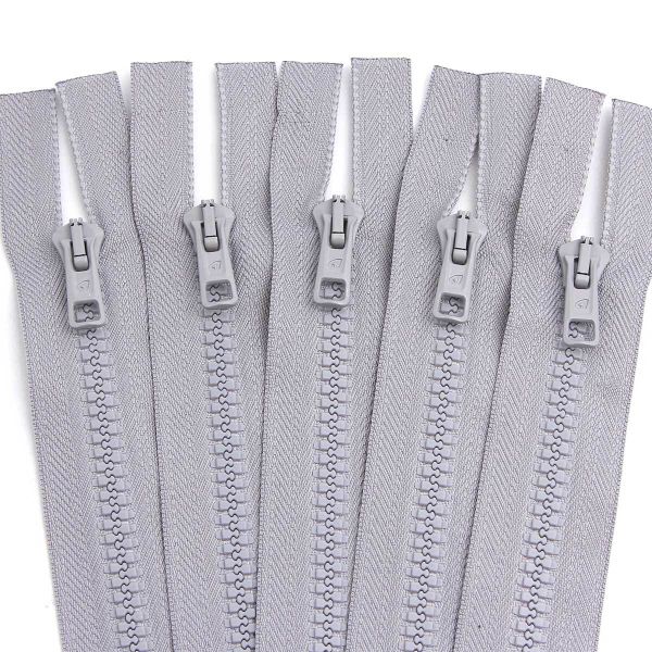 Молния трактор Arta Т6 (6 мм) 1 зам., разъем., 85 см, цв. 079 св.серый, уп.5 шт