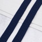 Стропа (ременная лента) 34 мм / 22.86 метра, [49.32 г/пог.м], плетеная эластичная, 03 т.синий, 3Al296