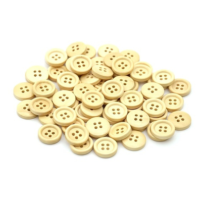 Пуговицы 4 прокола 24L (15мм), (Beige (бежевый)) W01, 72 шт
