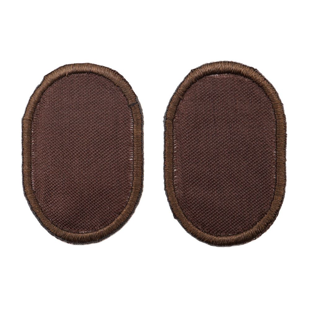 Термоаппликация Овал 5,5х8,5см, уп. 2 шт, цв.коричневый