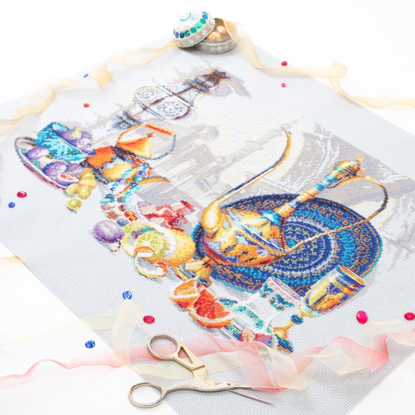 Набор для вышивания нитками Чудесная игла, Яркие краски Марокко 40х30 см