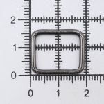 Рамка прямоугольная металл 15.5 мм /19.3х16.2 мм, ⌀1.9 мм/, чер.никель, 100 шт, 2AR029