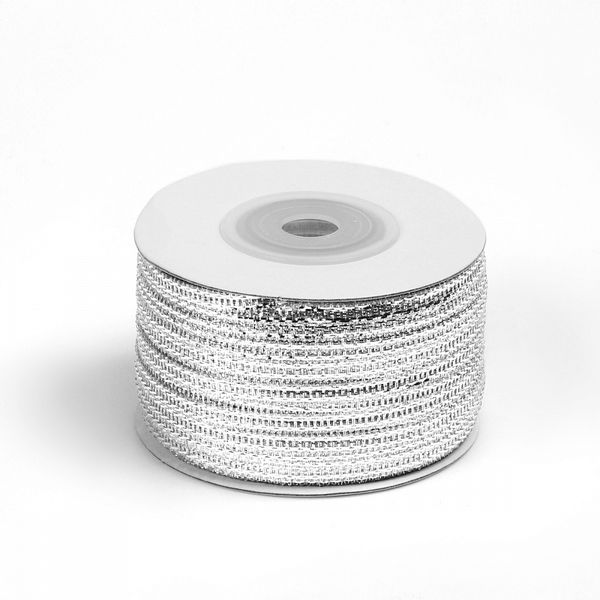 Лента металлизированная 3.0 мм / 91.44±1 метра, серебро, Magic4Hobby