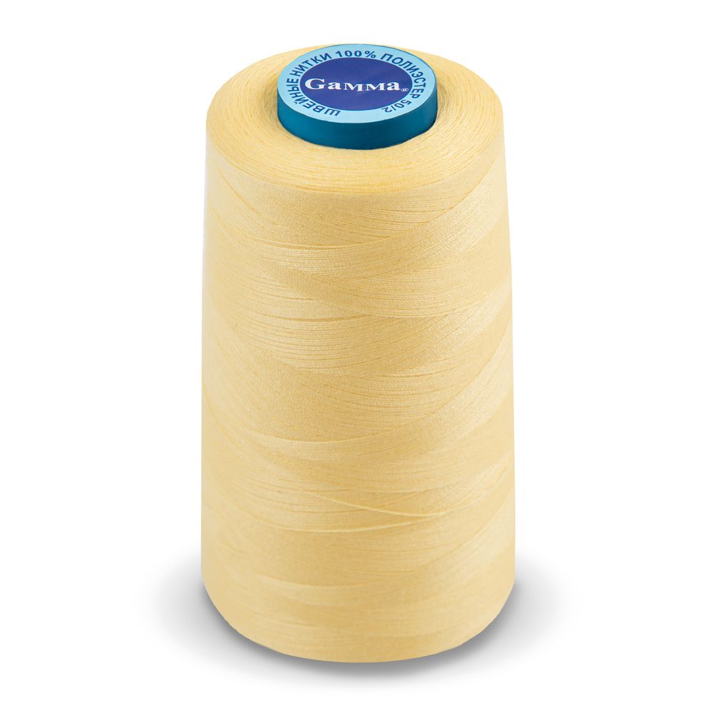 Нитки универсальные Gamma 50/2, 4570 м (5000 ярд) / 1 кат., 131 св.желтый