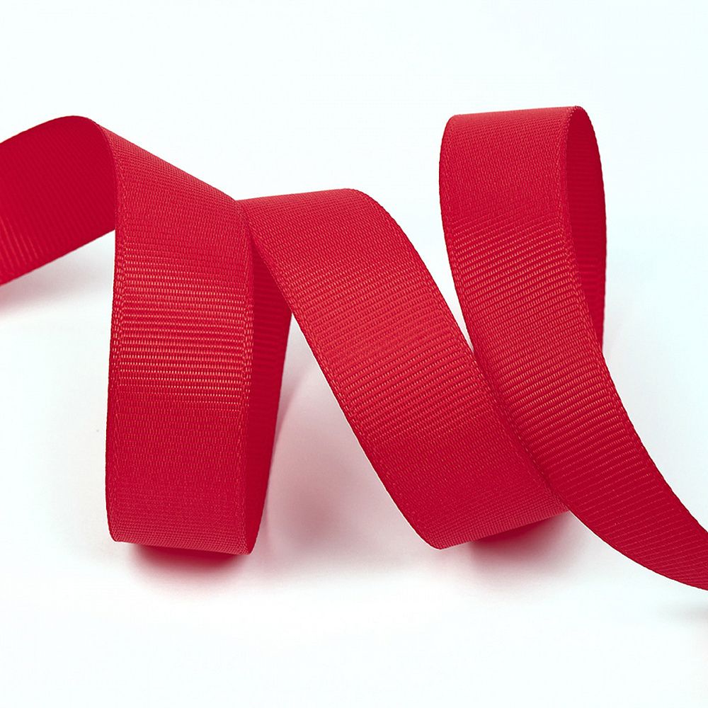 Лента репсовая (в рубчик) 20.0 мм, 260 бордовый, уп. 27,4м