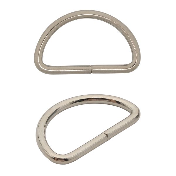 Полукольцо сварное металл внутр. 25 мм (внешн. 30х18 мм, ⌀2.5 мм), 100 шт, никель, 816B-113