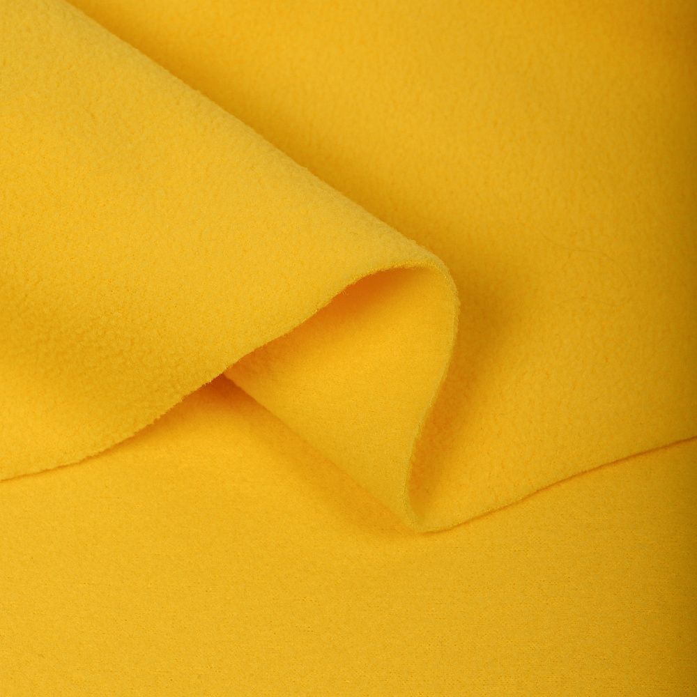 Флис 2-сторонний 190 г/м², 150 см / 10 метров, TBY-0059-001, цв.S001 желтый