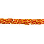 Тесьма декоративная 10 мм / 10 метров, метал. рис. 8657, красный/ под золото, Blitz