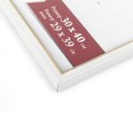 Рамка для картины (фото) пластик с оргстеклом 30х40 см, белый, Gamma ПРК-18