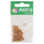 Зажимные бусины 3 мм, 100 шт/уп, Астра, золото