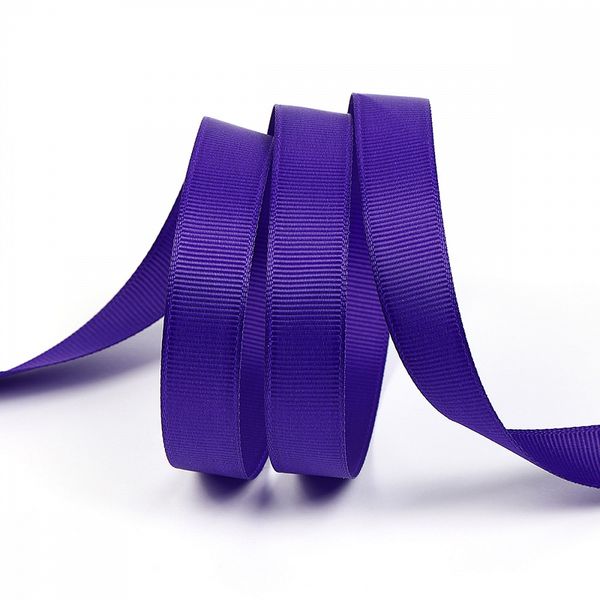 Лента репсовая (в рубчик) 15.0 мм, 470 холод.фиолетовый, уп. 22,85м