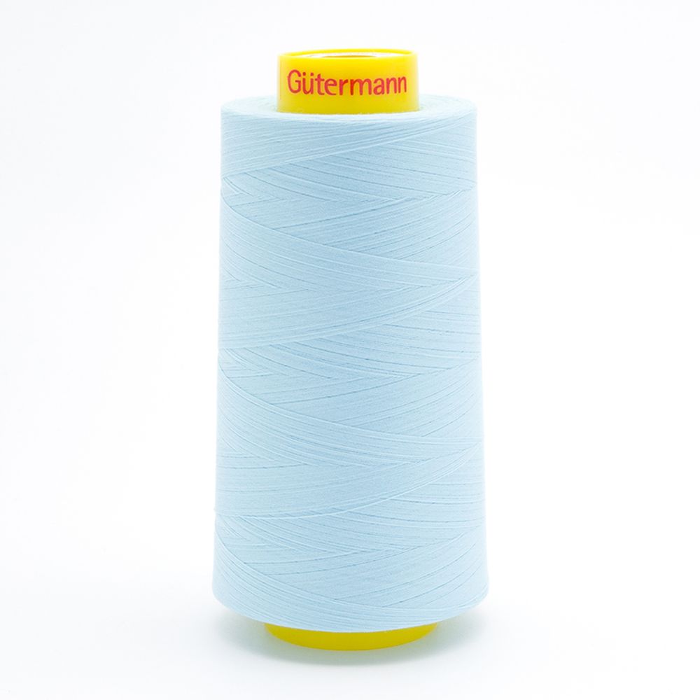 Нитка особо тонкая Gutermann Mara №150 (150/2), 5000 м, 713961, цв. 195 голубой лед, 1 катушка