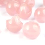 Пуговицы на ножке под камень из смолы 11мм (розовый кварц), 100 шт