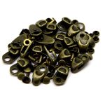 Крючки обувные 19 мм, латунь, 20 шт