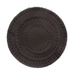 Набор заплаток пришивных из кожи, круг ⌀4см, 6см и 8см, с перфорацией, 3 шт, 100% кожа (03 темно-коричневый), 9401