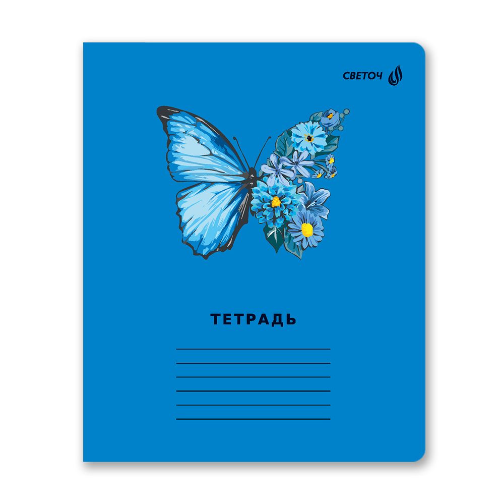 Тетрадь ученическая школьная, A5 12 л. на скобе 65 г/м², белизна 100% 25 шт линия, 01439 МИКС - Бесконечность, Светоч Т178